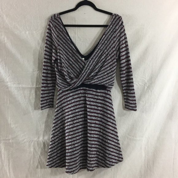 Free People Maverick Eggplant Deep V-Neck Dress - Picture 4 of 8